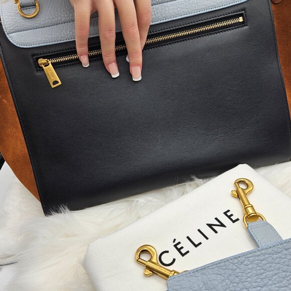 Celine Tri-Color Combi Trapeze Bag - Picture 5 of 17